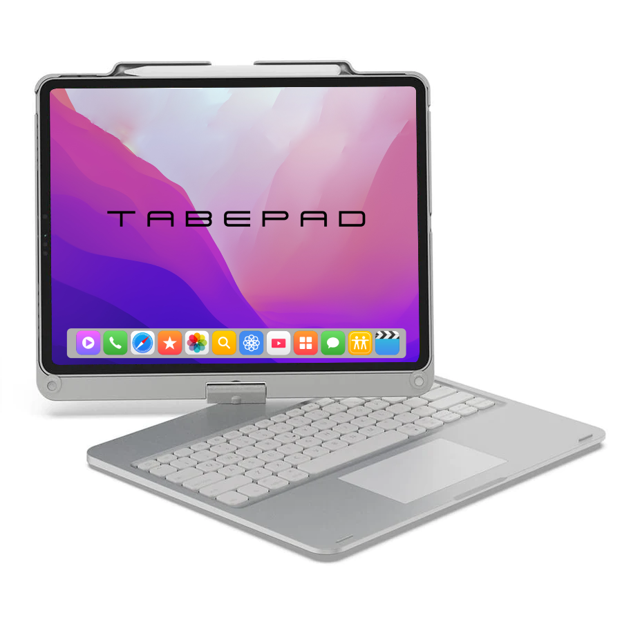 TABEPAD iPad Pro 12.9" (3-6th Gen) 2022/2021/2020/2018 keyboard - Zilver