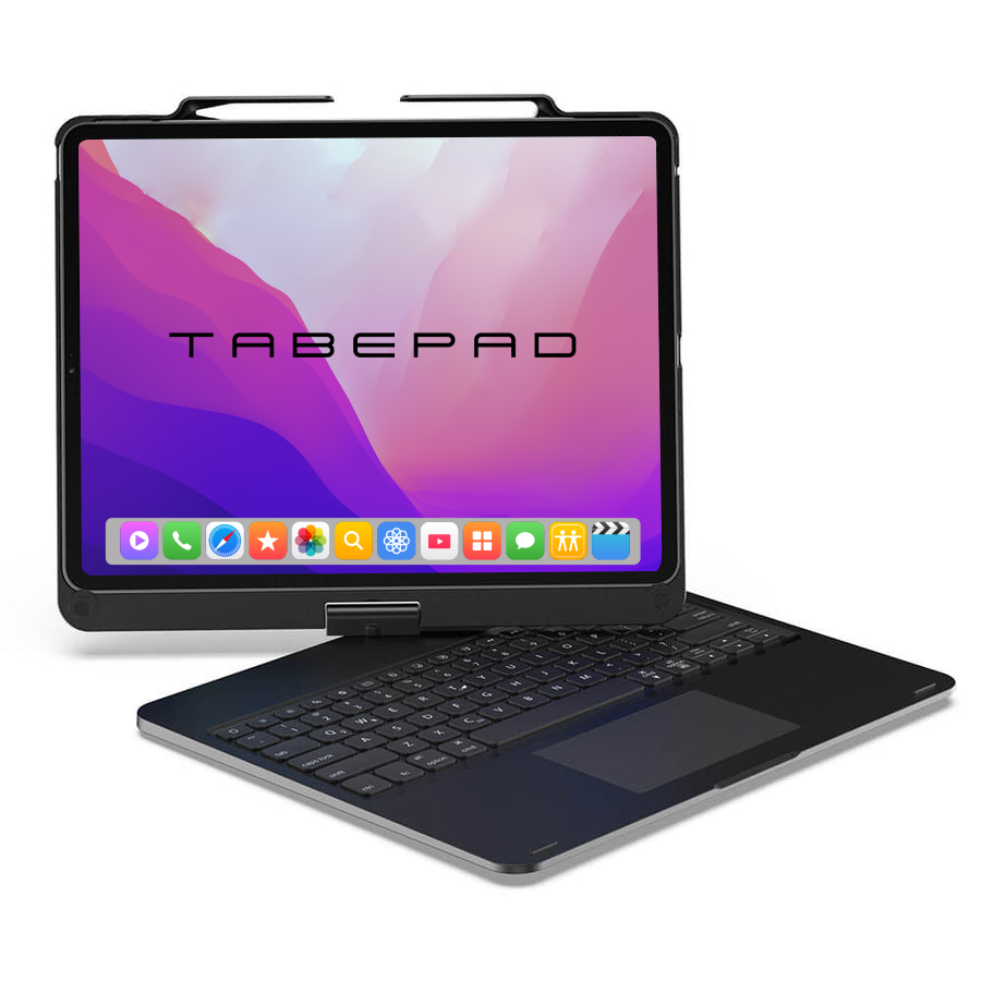 TABEPAD iPad Pro 12.9" (3-6th Gen) 2022/2021/2020/2018 keyboard - Zwart